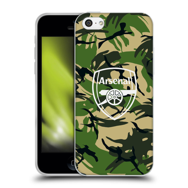 Arsenal FC Logos Camouflage Disruptive Pattern Soft Gel Case for Apple iPhone 5c