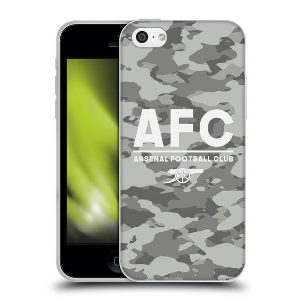 Arsenal FC Logos Camouflage Winter Soft Gel Case for Apple iPhone 5c