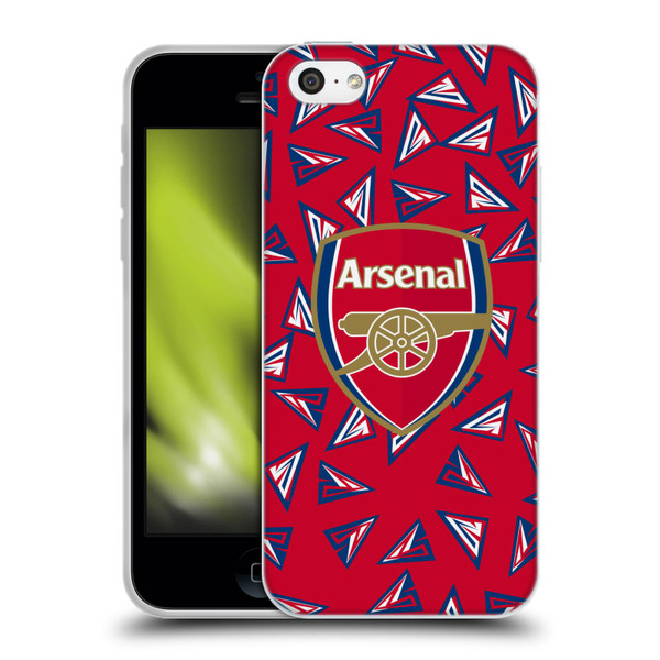 Arsenal FC Logos Geometric Pattern Soft Gel Case for Apple iPhone 5c
