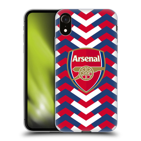 Arsenal FC Logos Zigzag Soft Gel Case for Apple iPhone XR