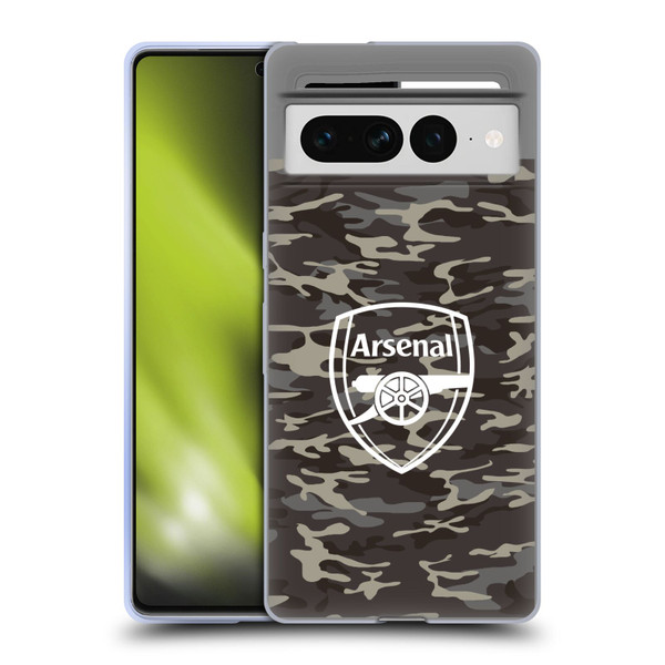 Arsenal FC Logos Camouflage Soft Gel Case for Google Pixel 7 Pro