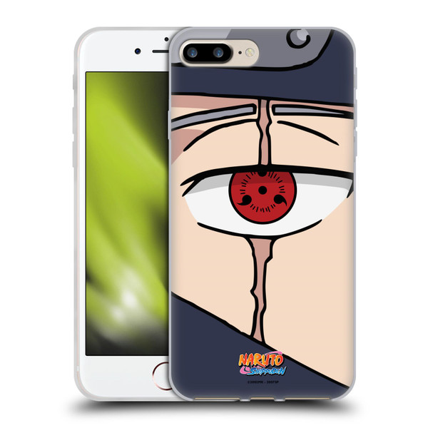 Naruto Shippuden Iconic Kakashi Sharingan Soft Gel Case for Apple iPhone 7 Plus / iPhone 8 Plus & MagSafe