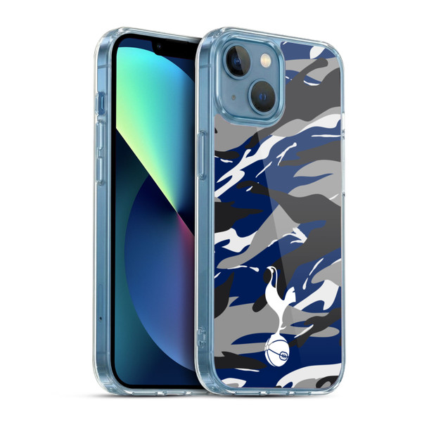 Tottenham Hotspur F.C. Badge Camouflage Soft Gel Case for Apple iPhone 13 Mini & MagSafe