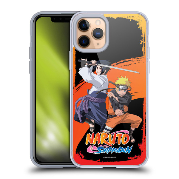 Naruto Shippuden Key Art Naruto And Sasuke Soft Gel Case for Apple iPhone 11 Pro & MagSafe