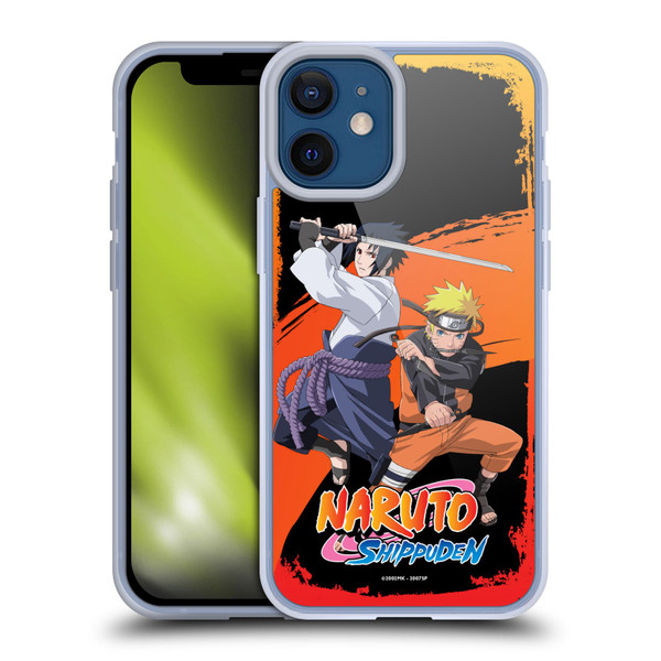 Naruto Shippuden Key Art Naruto And Sasuke Soft Gel Case for Apple iPhone 12 Mini & MagSafe