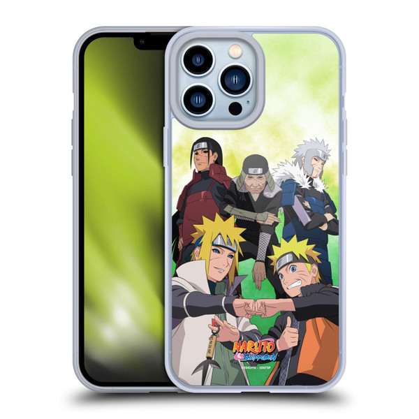 Naruto Shippuden Key Art Hokage Group Soft Gel Case for Apple iPhone 13 Pro Max & MagSafe