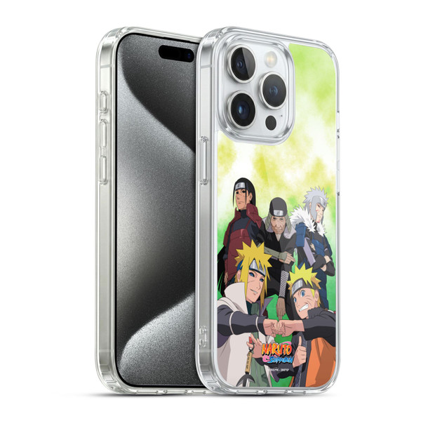 Naruto Shippuden Key Art Hokage Group Soft Gel Case for Apple iPhone 15 Pro & MagSafe