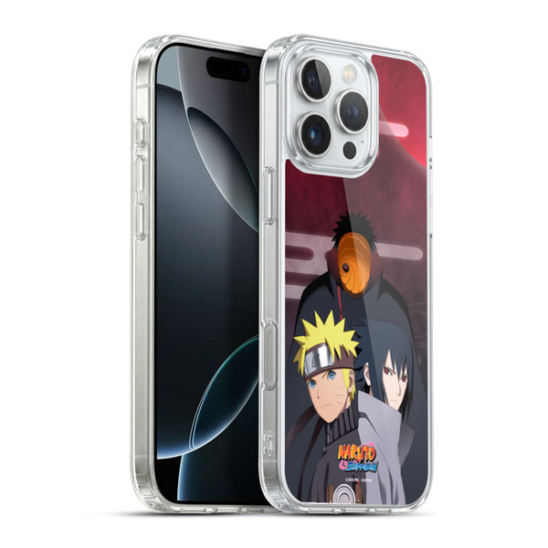 Naruto Shippuden Key Art Obito Naruto Sasuke Soft Gel Case for Apple iPhone 16 Pro Max & MagSafe