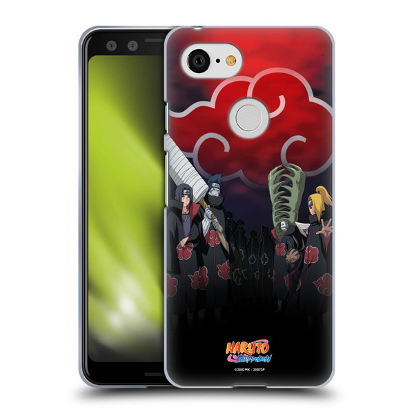 Naruto Shippuden Key Art Akatsuki Soft Gel Case for Google Pixel 3