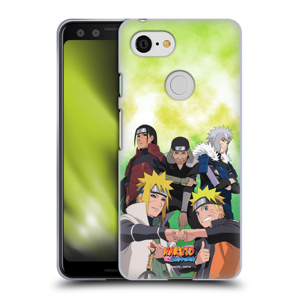 Naruto Shippuden Key Art Hokage Group Soft Gel Case for Google Pixel 3