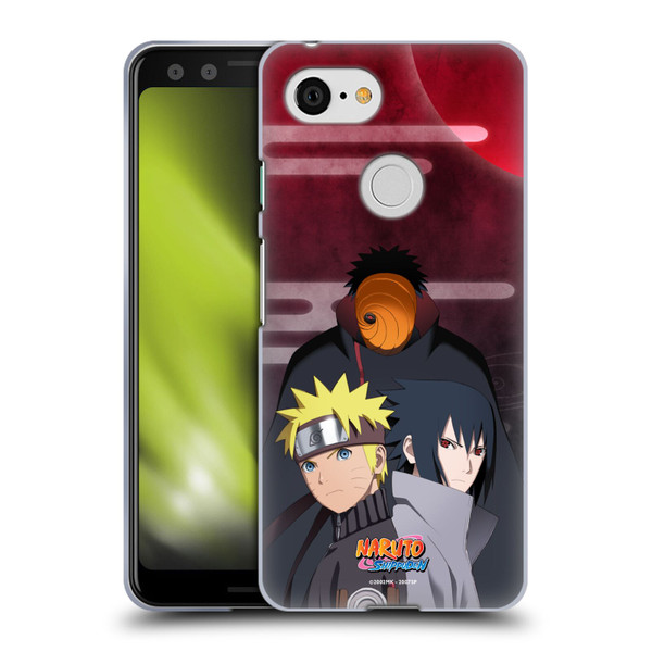 Naruto Shippuden Key Art Obito Naruto Sasuke Soft Gel Case for Google Pixel 3