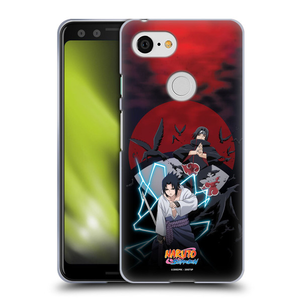 Naruto Shippuden Key Art Sasuke And Itachi Soft Gel Case for Google Pixel 3