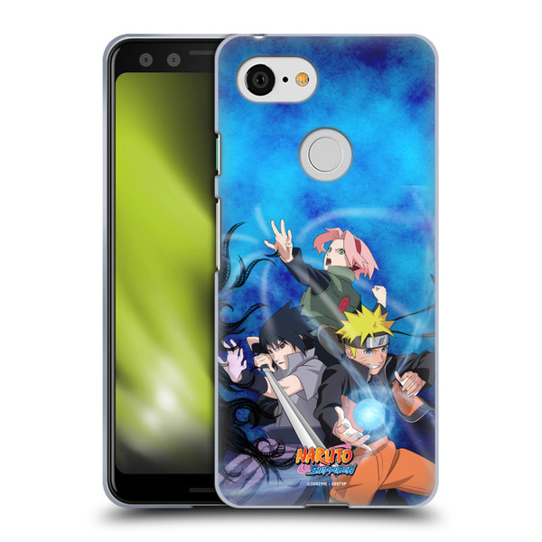 Naruto Shippuden Key Art Team 7 Soft Gel Case for Google Pixel 3