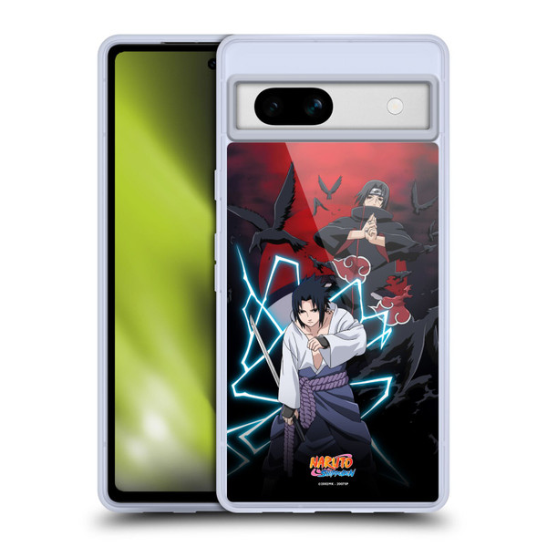 Naruto Shippuden Key Art Sasuke And Itachi Soft Gel Case for Google Pixel 7a