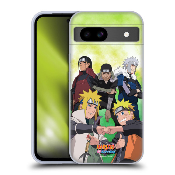 Naruto Shippuden Key Art Hokage Group Soft Gel Case for Google Pixel 8a
