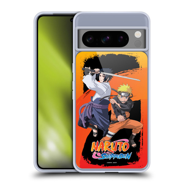 Naruto Shippuden Key Art Naruto And Sasuke Soft Gel Case for Google Pixel 8 Pro
