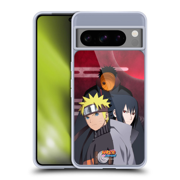Naruto Shippuden Key Art Obito Naruto Sasuke Soft Gel Case for Google Pixel 8 Pro