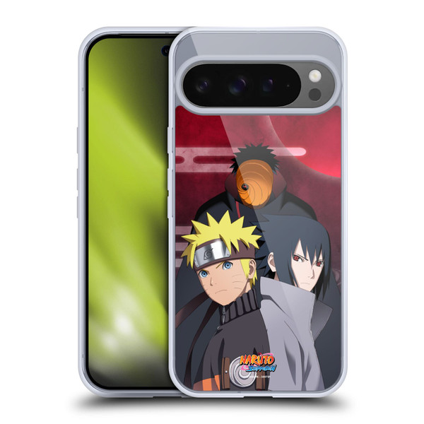 Naruto Shippuden Key Art Obito Naruto Sasuke Soft Gel Case for Google Pixel 9 Pro XL