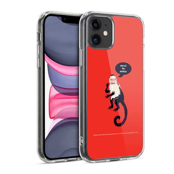 Friends TV Show Iconic Marcel The Monkey Soft Gel Case for Apple iPhone 11