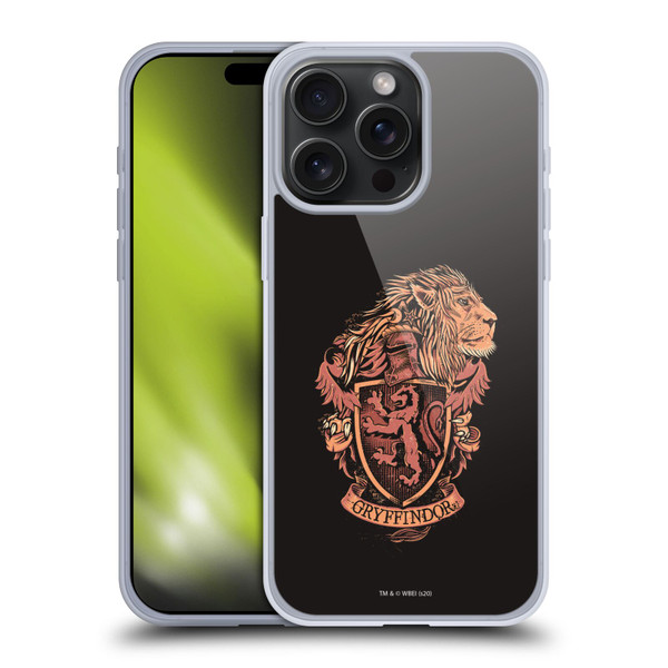 Harry Potter Deathly Hallows XIV Gryffindor Soft Gel Case for Apple iPhone 15 Pro Max