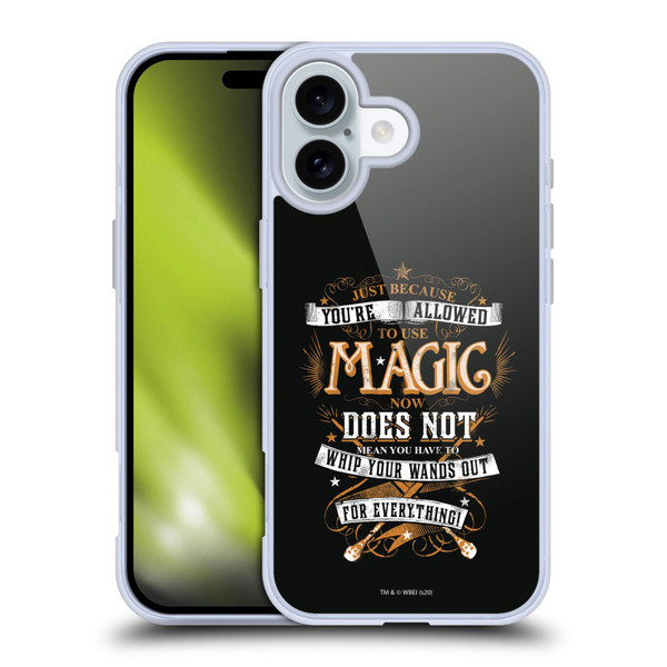 Harry Potter Deathly Hallows XIV Just Because Magic Molly Soft Gel Case for Apple iPhone 16 & MagSafe