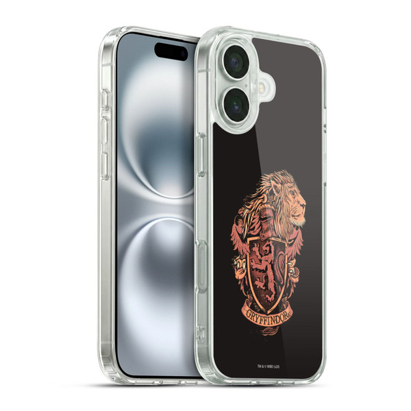 Harry Potter Deathly Hallows XIV Gryffindor Soft Gel Case for Apple iPhone 16 Plus & MagSafe