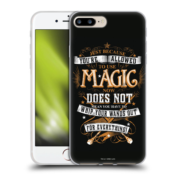 Harry Potter Deathly Hallows XIV Just Because Magic Molly Soft Gel Case for Apple iPhone 7 Plus / iPhone 8 Plus & MagSafe