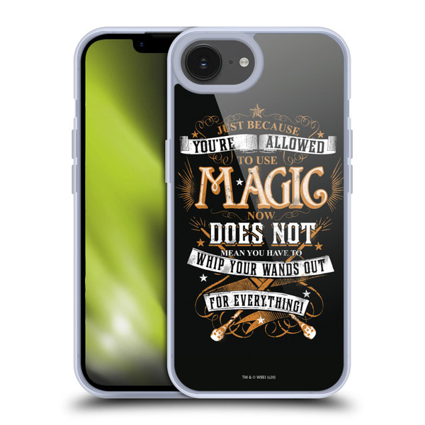 Harry Potter Deathly Hallows XIV Just Because Magic Molly Soft Gel Case for Apple iPhone 16e & MagSafe
