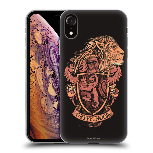Harry Potter Deathly Hallows XIV Gryffindor Soft Gel Case for Apple iPhone XR