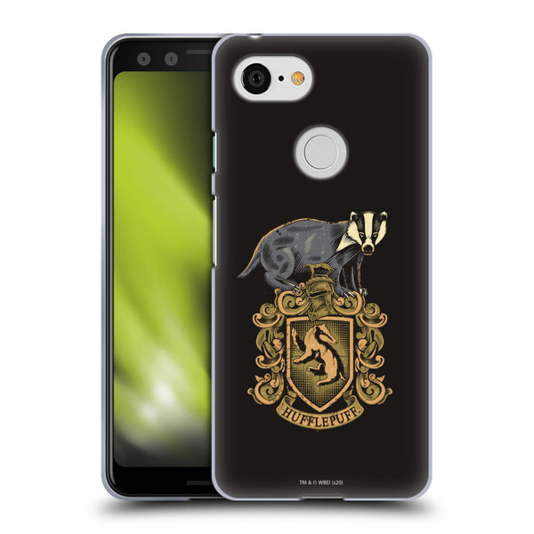 Harry Potter Deathly Hallows XIV Hufflepuff Soft Gel Case for Google Pixel 3