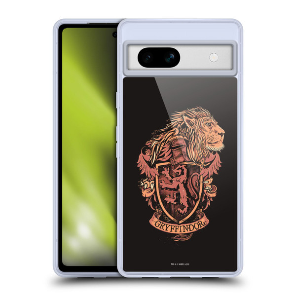 Harry Potter Deathly Hallows XIV Gryffindor Soft Gel Case for Google Pixel 7a