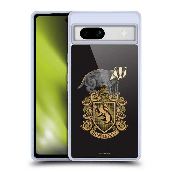 Harry Potter Deathly Hallows XIV Hufflepuff Soft Gel Case for Google Pixel 7a