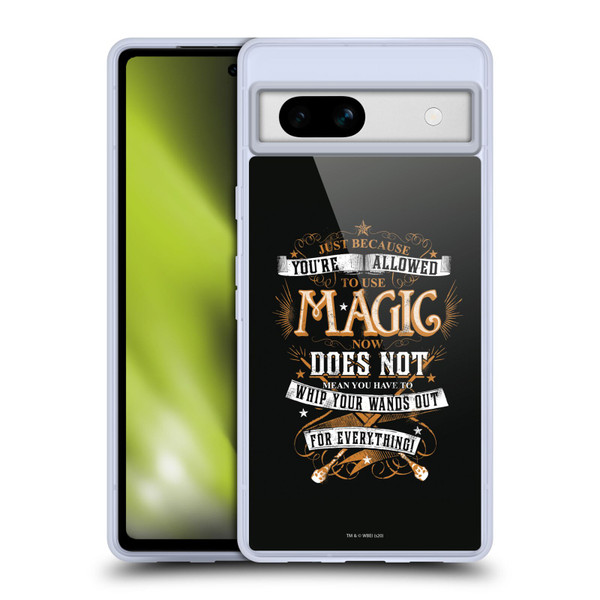 Harry Potter Deathly Hallows XIV Just Because Magic Molly Soft Gel Case for Google Pixel 7a