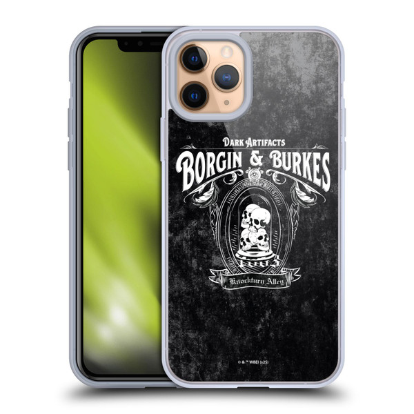 Harry Potter Locations Typography Borgin & Burkes Soft Gel Case for Apple iPhone 11 Pro & MagSafe