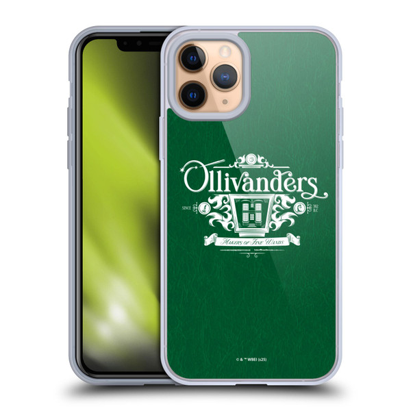 Harry Potter Locations Typography Ollivanders Soft Gel Case for Apple iPhone 11 Pro & MagSafe