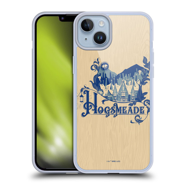 Harry Potter Locations Typography Hogsmeade Soft Gel Case for Apple iPhone 14 Plus & MagSafe