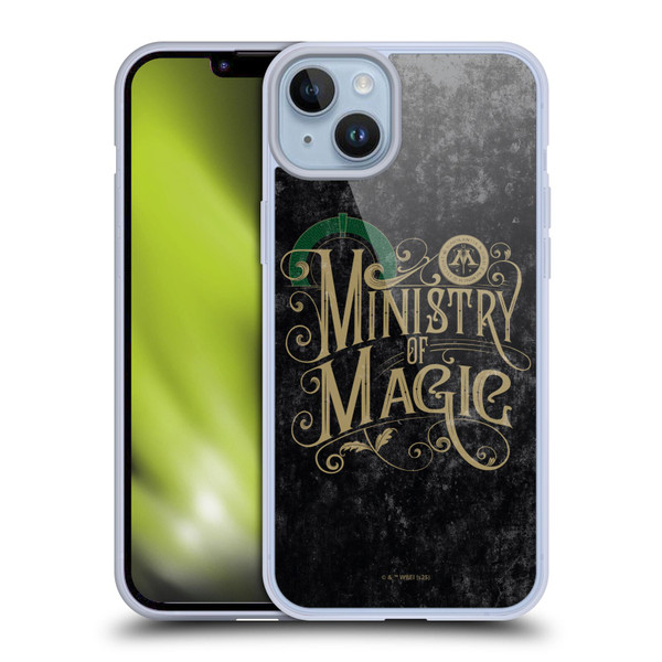 Harry Potter Locations Typography Ministry Of Magic Soft Gel Case for Apple iPhone 14 Plus