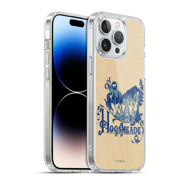 Harry Potter Locations Typography Hogsmeade Soft Gel Case for Apple iPhone 14 Pro Max & MagSafe