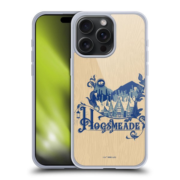 Harry Potter Locations Typography Hogsmeade Soft Gel Case for Apple iPhone 15 Pro Max & MagSafe