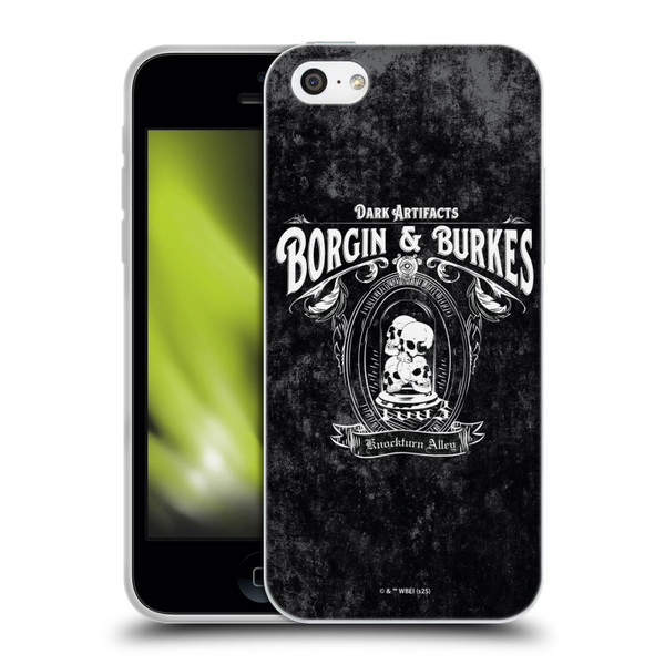 Harry Potter Locations Typography Borgin & Burkes Soft Gel Case for Apple iPhone 5c