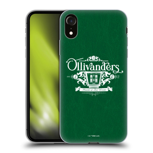 Harry Potter Locations Typography Ollivanders Soft Gel Case for Apple iPhone XR