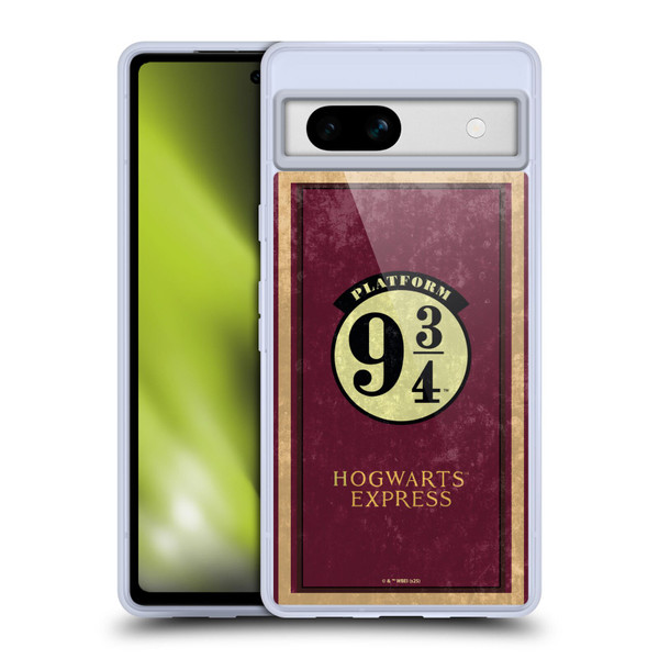Harry Potter Locations Typography Platform 9 3/4 Soft Gel Case for Google Pixel 7a