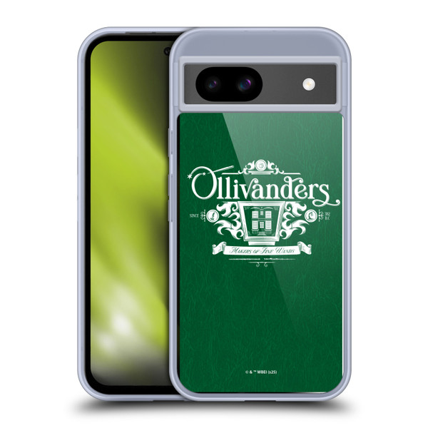Harry Potter Locations Typography Ollivanders Soft Gel Case for Google Pixel 8a