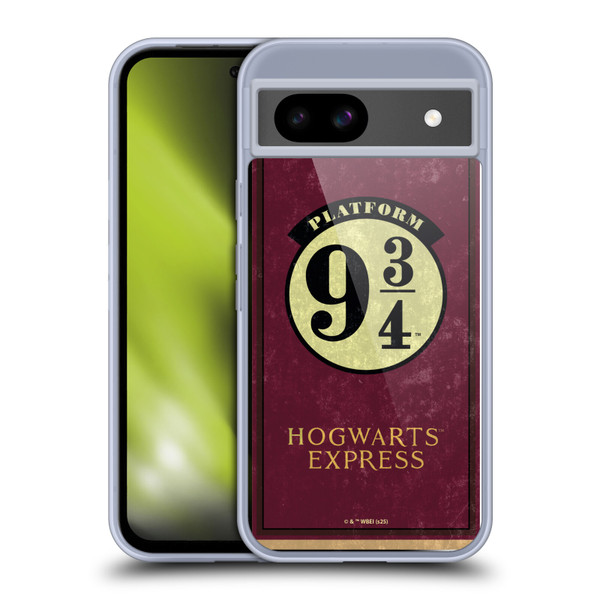 Harry Potter Locations Typography Platform 9 3/4 Soft Gel Case for Google Pixel 8a