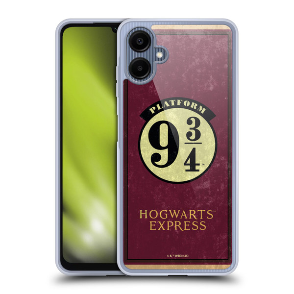 Harry Potter Locations Typography Platform 9 3/4 Soft Gel Case for Samsung Galaxy A06 4G