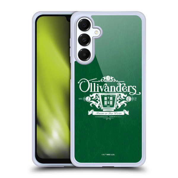 Harry Potter Locations Typography Ollivanders Soft Gel Case for Samsung Galaxy A16 5G & MagSafe