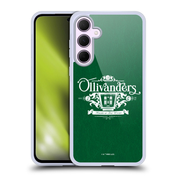 Harry Potter Locations Typography Ollivanders Soft Gel Case for Samsung Galaxy A35 5G