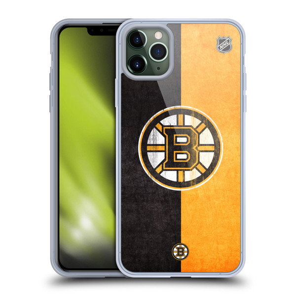 NHL Boston Bruins Half Distressed Soft Gel Case for Apple iPhone 11 Pro Max & MagSafe