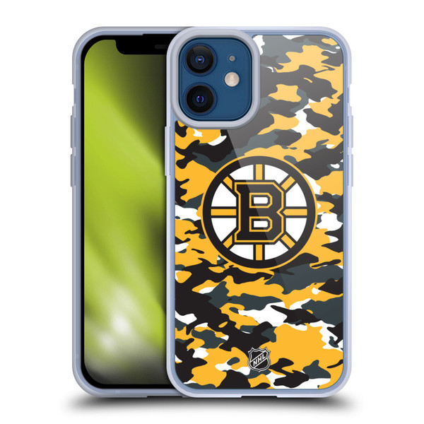 NHL Boston Bruins Camouflage Soft Gel Case for Apple iPhone 12 Mini & MagSafe