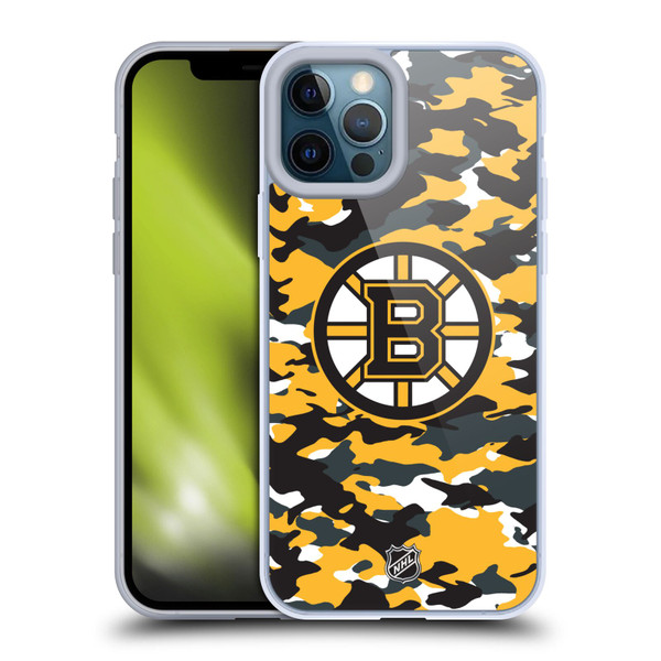 NHL Boston Bruins Camouflage Soft Gel Case for Apple iPhone 12 Pro Max & MagSafe